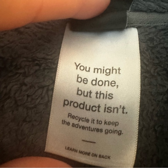 The North Face Girls Gray Fleece Full Zip Jacket Size M (10) - Picture 13 of 13